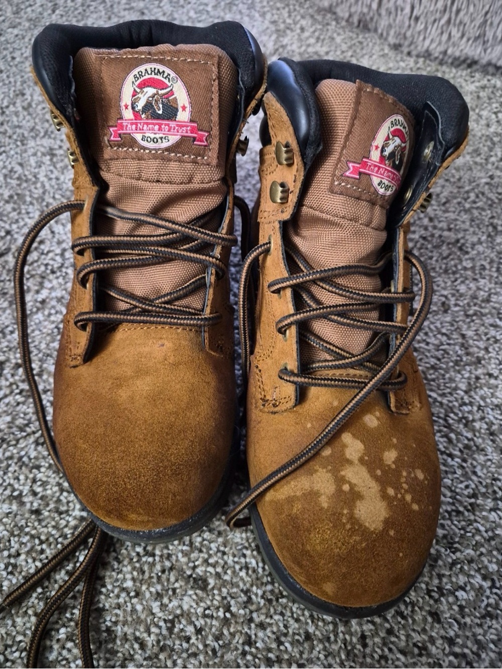BRAHMA Women’s Steel Toe Work Boots Size 7 (Eur38)